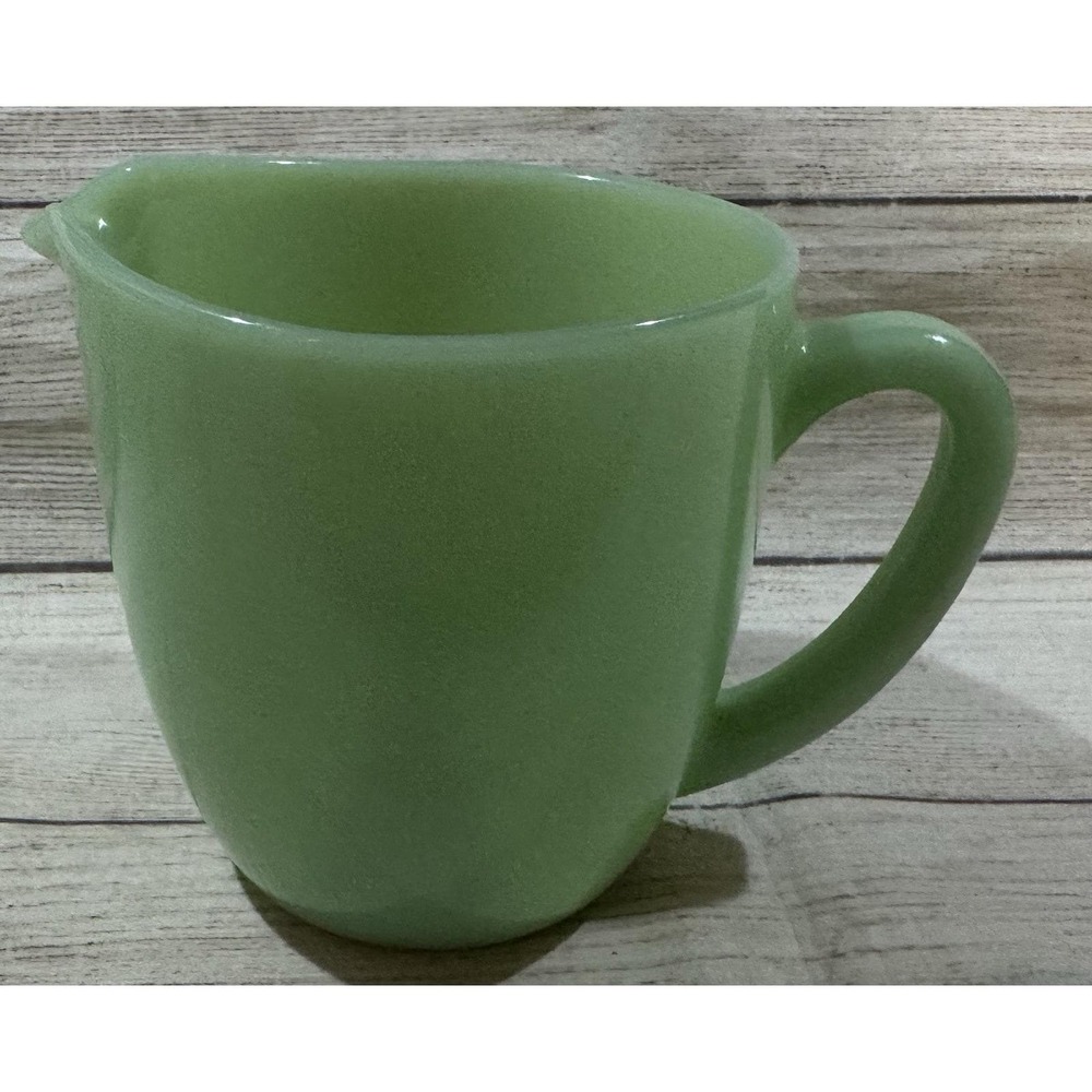 Vintage Fire King Jadeite Small Cream Milk Pitcher Pour Spout & Handle Ovenware